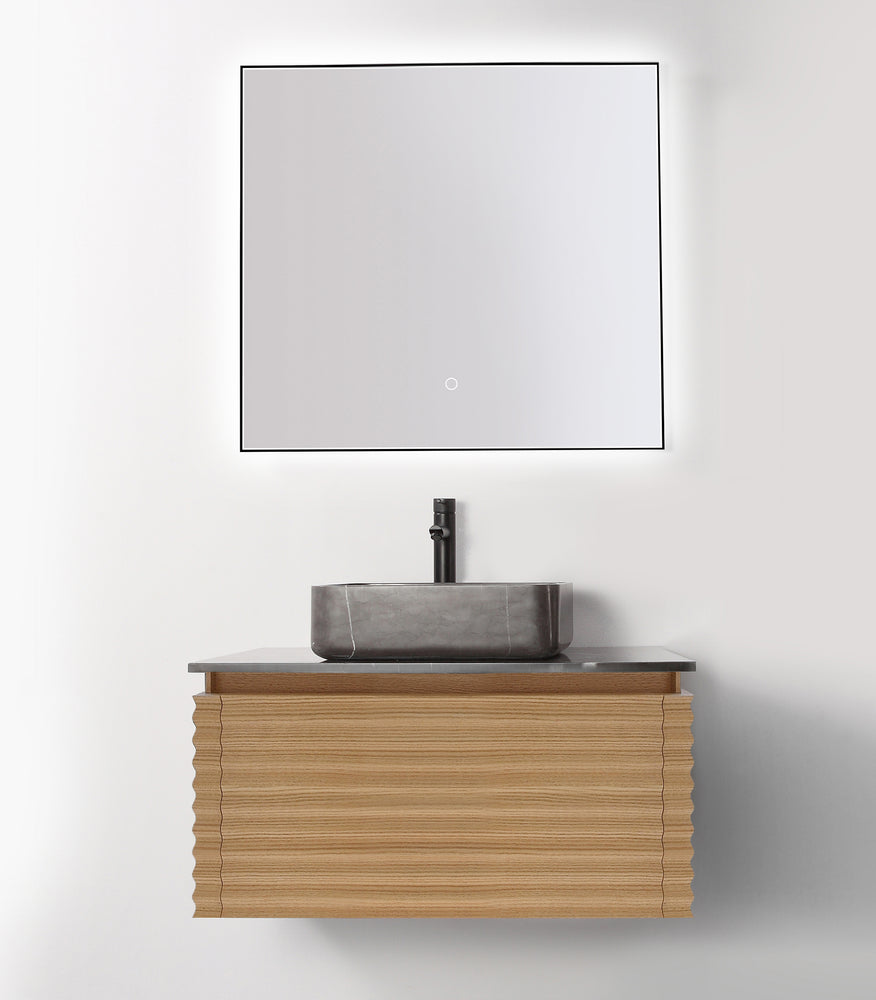 Mirror Ocala 36-inch Matte Black (with LED Lighting)