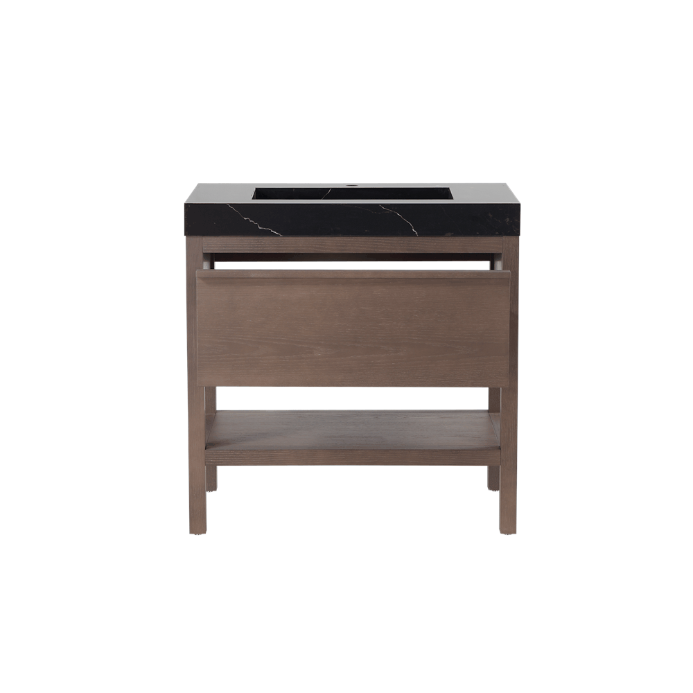 BIBURY 36” WHITEWASH OAK FREESTANDING MODERN BATHROOM VANITY