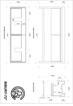 BIBURY 72” CHESTNUT OAK FREESTANDING MODERN BATHROOM VANITY