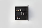 Medicine Cabinet Bergen 24-inch Matte Black (Without Wood Shelf)