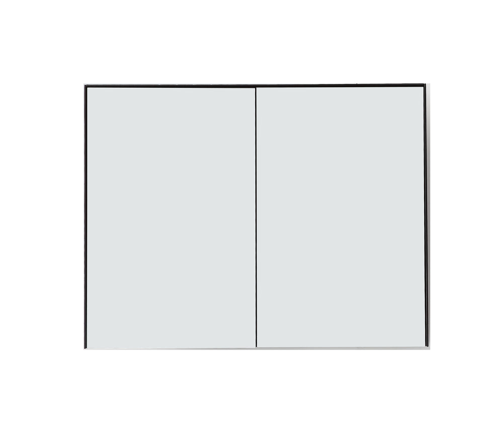 Medicine Cabinet Bergen 36-inch Matte Black (Without Wood Shelf)