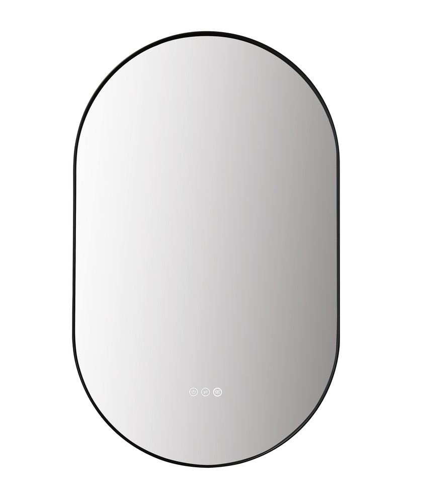 Mirror Shell 24-inch Matte Black (with LED Lighting)