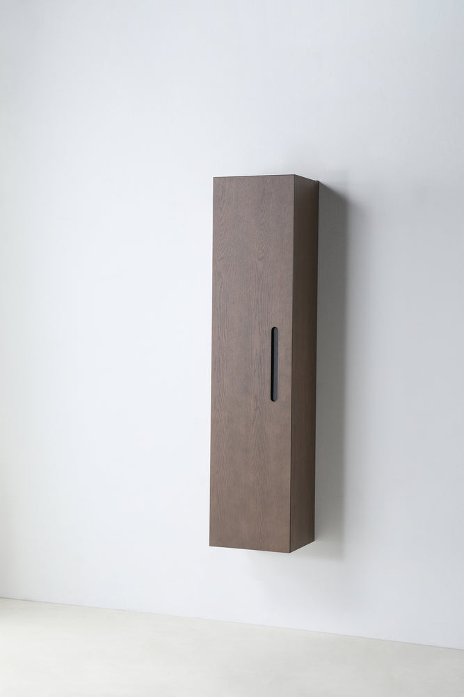 BOLER 13" CHESTNUT OAK WALL MOUNT MODERN BATHROOM SIDE CABINET