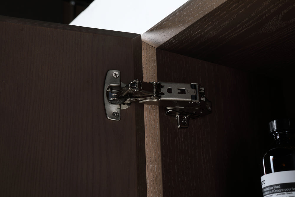 BOLER 13" CHESTNUT OAK WALL MOUNT MODERN BATHROOM SIDE CABINET