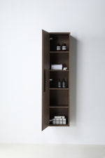BOLER 13" CHESTNUT OAK WALL MOUNT MODERN BATHROOM SIDE CABINET