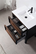 ANNECY 24” DARK WALNUT FREESTANDING MODERN BATHROOM VANITY