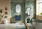 BARCELONA 24” DARK BLUE WALL MOUNT MODERN BATHROOM VANITY (BLACK COUNTERTOP)