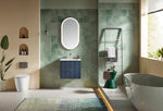 BARCELONA 24” DARK BLUE WALL MOUNT MODERN BATHROOM VANITY (WHITE COUNTERTOP)