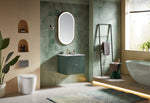 BARCELONA 24” FOREST GREEN WALL MOUNT MODERN BATHROOM VANITY (WHITE COUNTERTOP)
