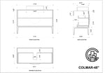 COLMAR 48”  WHITEWASH OAK FREESTANDING MODERN BATHROOM VANITY