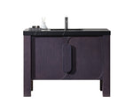 MUNICH 48” ESPRESSO OAK FREESTANDING MODERN BATHROOM VANITY (BLACK COUNTERTOP)
