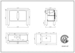 MUNICH 48” ESPRESSO OAK FREESTANDING MODERN BATHROOM VANITY (WHITE COUNTERTOP)