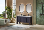 MUNICH 60” ESPRESSO OAK FREESTANDING MODERN BATHROOM VANITY (WHITE COUNTERTOP)