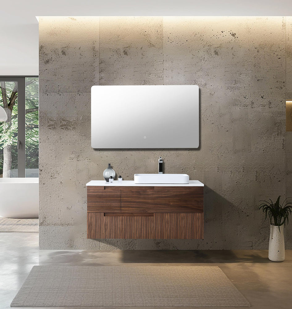ORSA 48” WALNUT WALL MOUNT MODERN BATHROOM VANITY – kartonrepublic