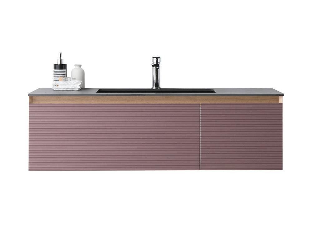 OSLO 48” CARAMEL/WHITEWASH WALL MOUNT MODERN BATHROOM VANITY