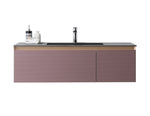 OSLO 48” CARAMEL/WHITEWASH WALL MOUNT MODERN BATHROOM VANITY