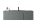 OSLO 48” SAGE GREEN/WHITEWASH WALL MOUNT MODERN BATHROOM VANITY