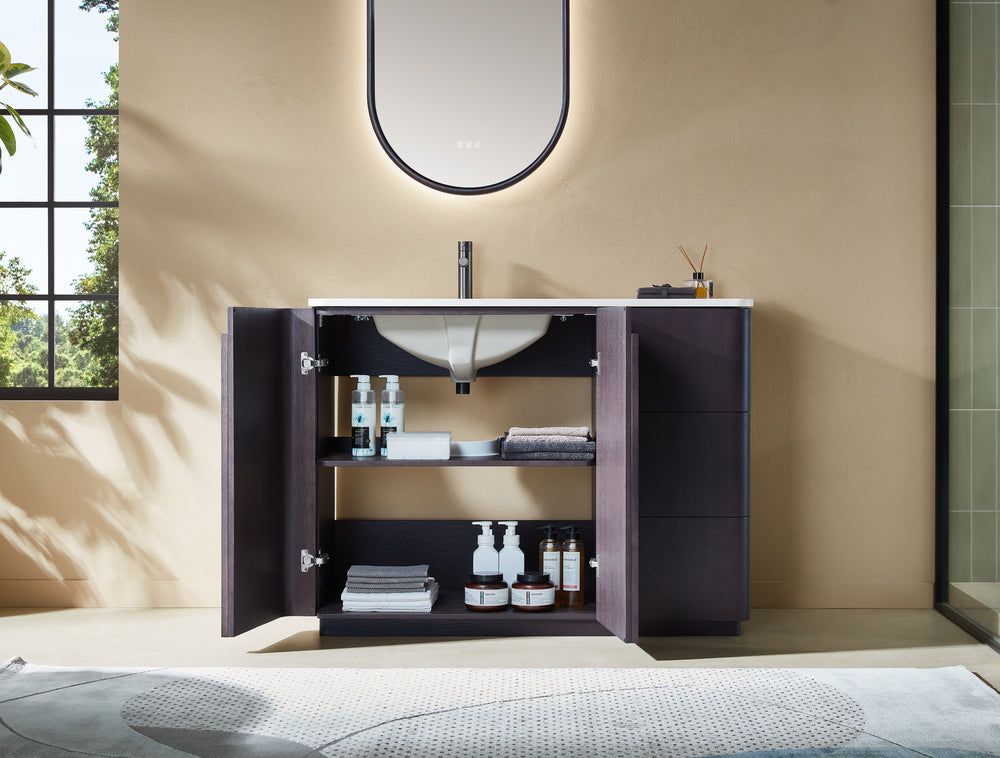 PARMA 48” ESPRESSO OAK FREESTANDING BATHROOM VANITY