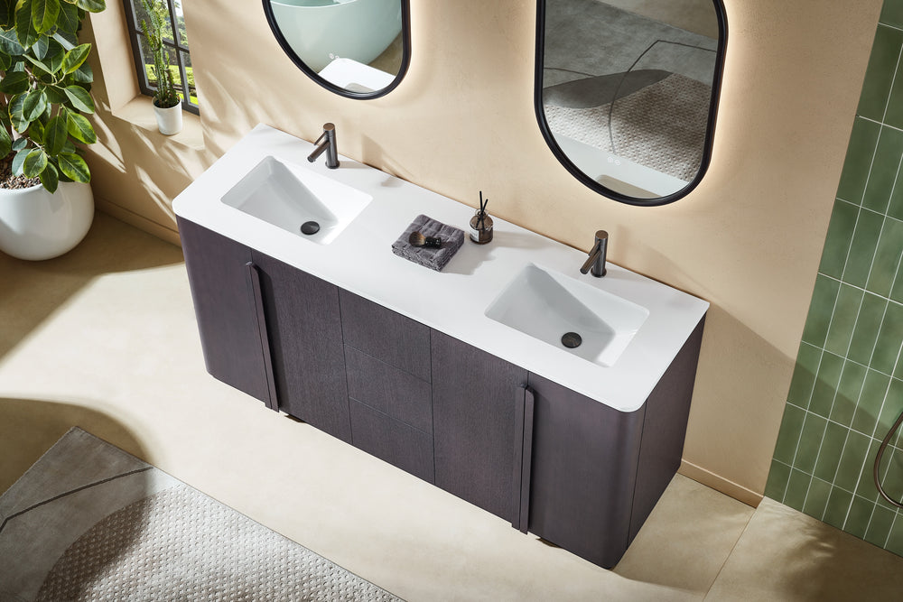 PARMA 72” ESPRESSO OAK FREESTANDING BATHROOM VANITY