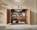 PARMA 36” NATURAL TEAK FREESTANDING BATHROOM VANITY
