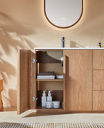 PARMA 48” NATURAL TEAK FREESTANDING BATHROOM VANITY