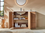 PARMA 48” NATURAL TEAK FREESTANDING BATHROOM VANITY