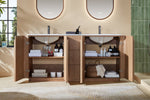 PARMA 72” NATURAL TEAK FREESTANDING BATHROOM VANITY