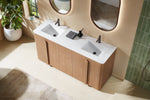 PARMA 72” NATURAL TEAK FREESTANDING BATHROOM VANITY
