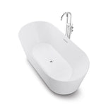 Cartisan Design 60-inch BT-03 Gloss White Modern Freestanding Bathtub (Acrylic)