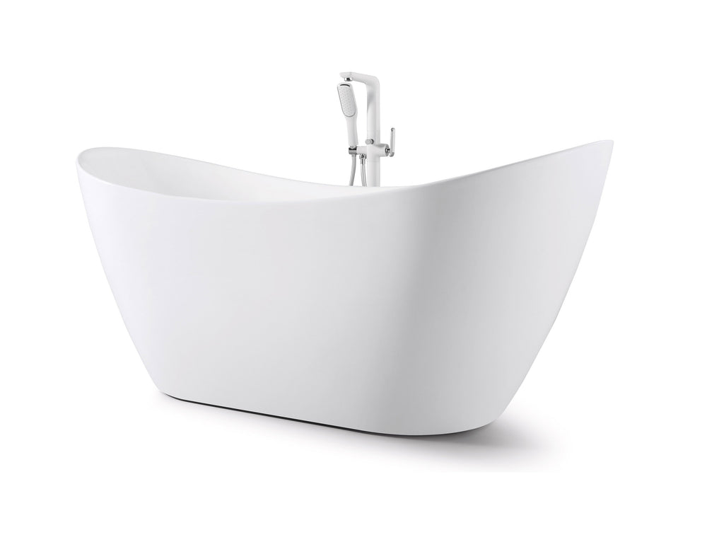 Cartisan Design 60-inch BT-06 Gloss White Modern Freestanding Bathtub (Acrylic)