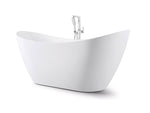 Cartisan Design 60-inch BT-06 Gloss White Modern Freestanding Bathtub (Acrylic)