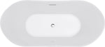 Cartisan Design 60-inch BT-06 Gloss White Modern Freestanding Bathtub (Acrylic)