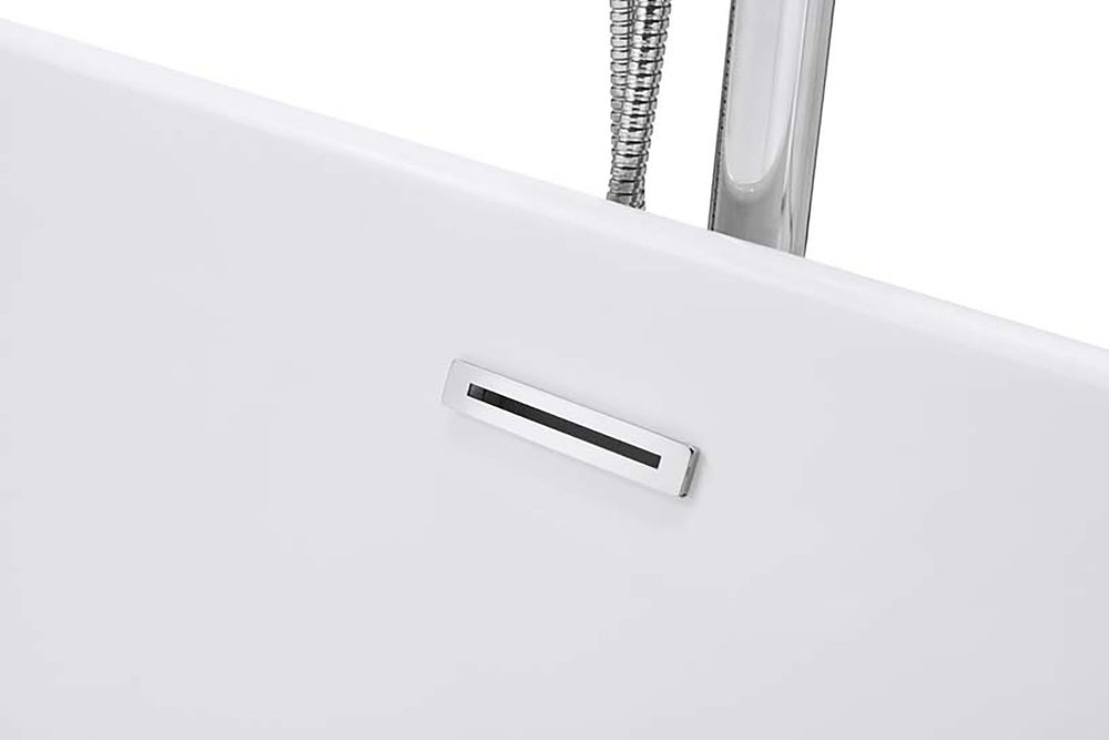 Cartisan Design 60-inch BT-06 Gloss White Modern Freestanding Bathtub (Acrylic)
