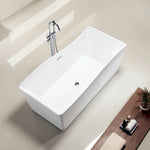 Cartisan Design 67-inch BT-15 Gloss White Modern Freestanding Bathtub (Acrylic)