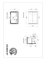 COLMAR 30” LIGHT GRAY WALL MOUNT MODERN BATHROOM VANITY