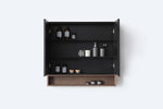 Medicine Cabinet Bergen 36-inch Matte Black/Chestnut Oak