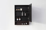 Medicine Cabinet Bergen 24-inch Matte Black/Dark Walnut