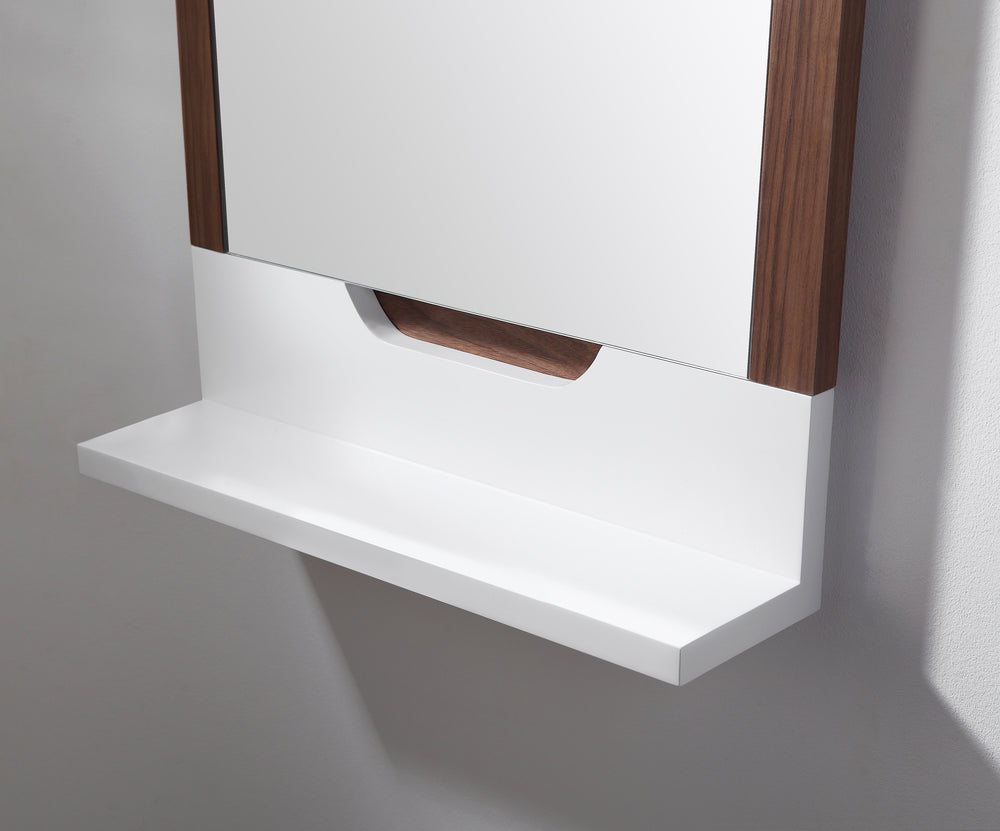 Mirror Regia 24-inch Walnut/Matte White