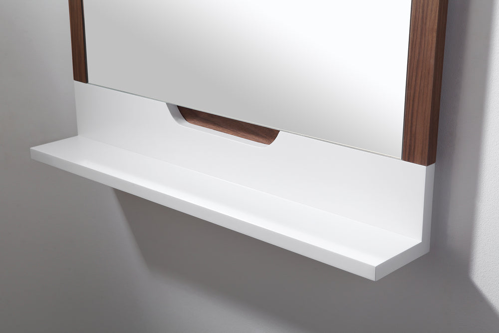 Mirror Regia 36-inch Walnut/Matte White