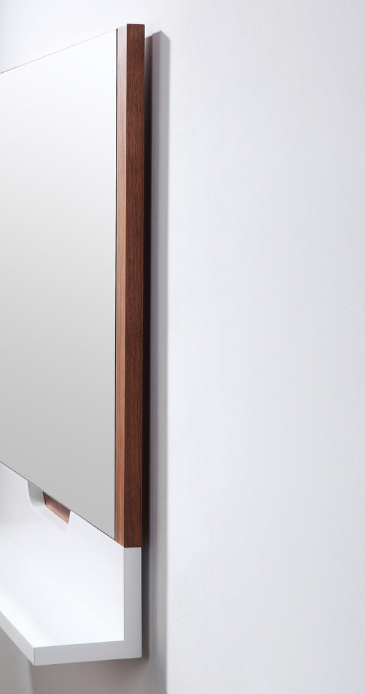 Mirror Regia 36-inch Walnut/Matte White