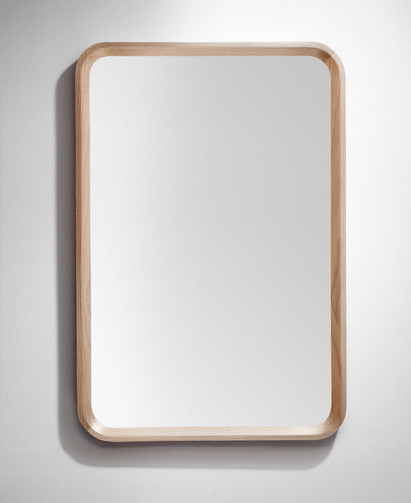 Mirror Vela 24-inch Whitewash Oak