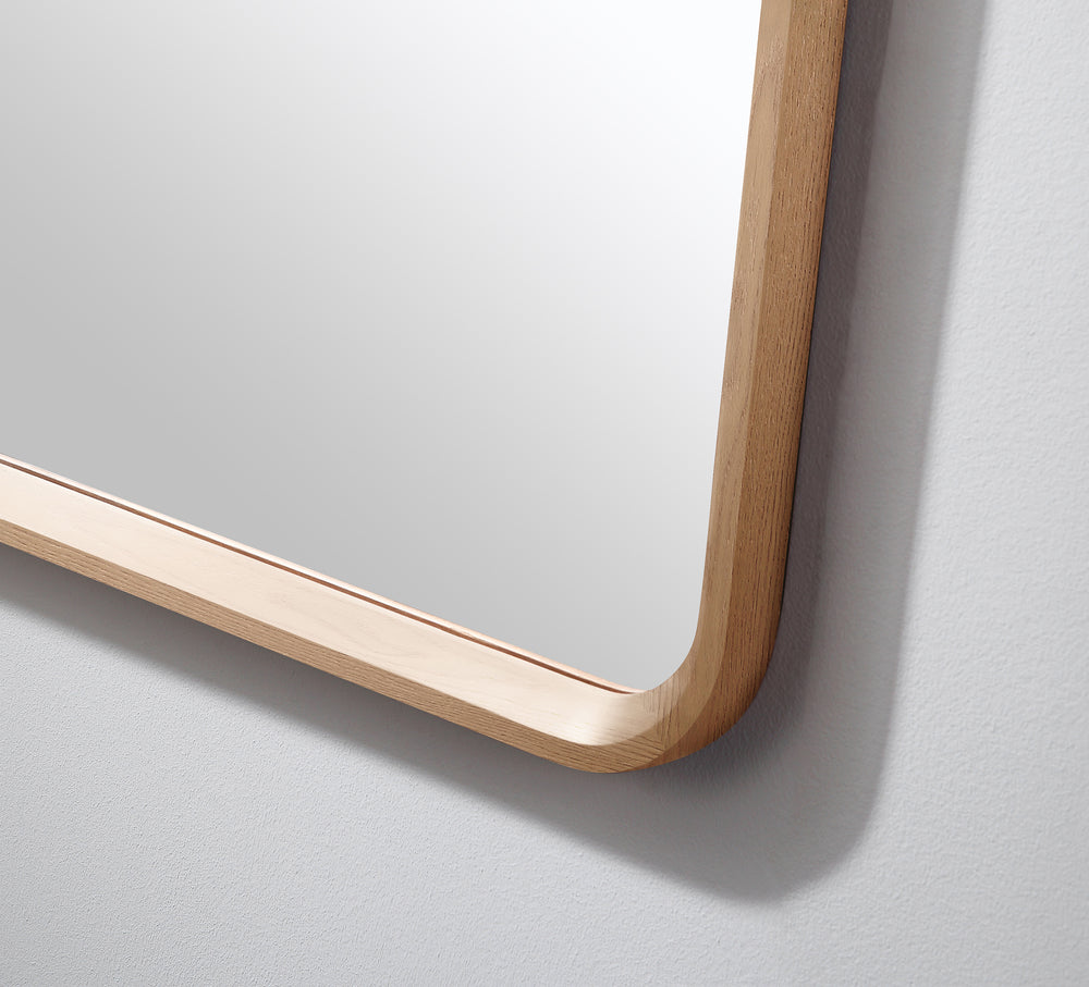 Mirror Vela 36-inch Whitewash Oak