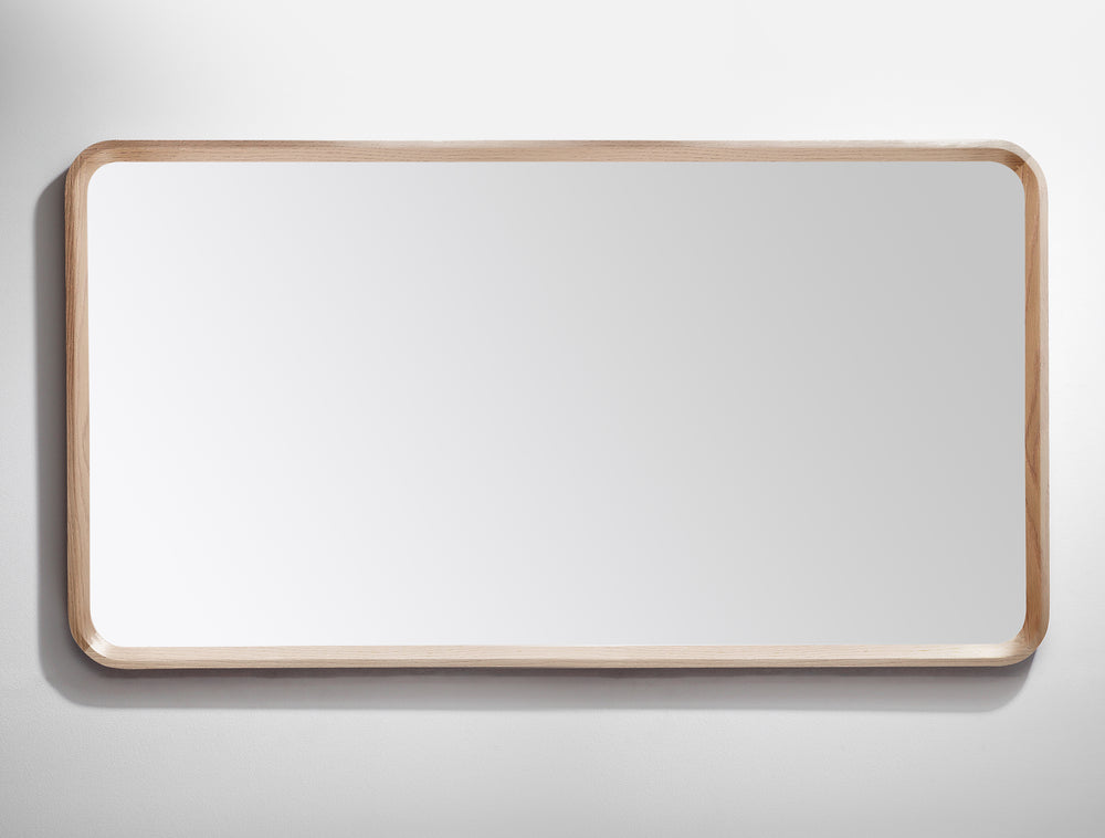 Mirror Vela 55-inch Whitewash Oak