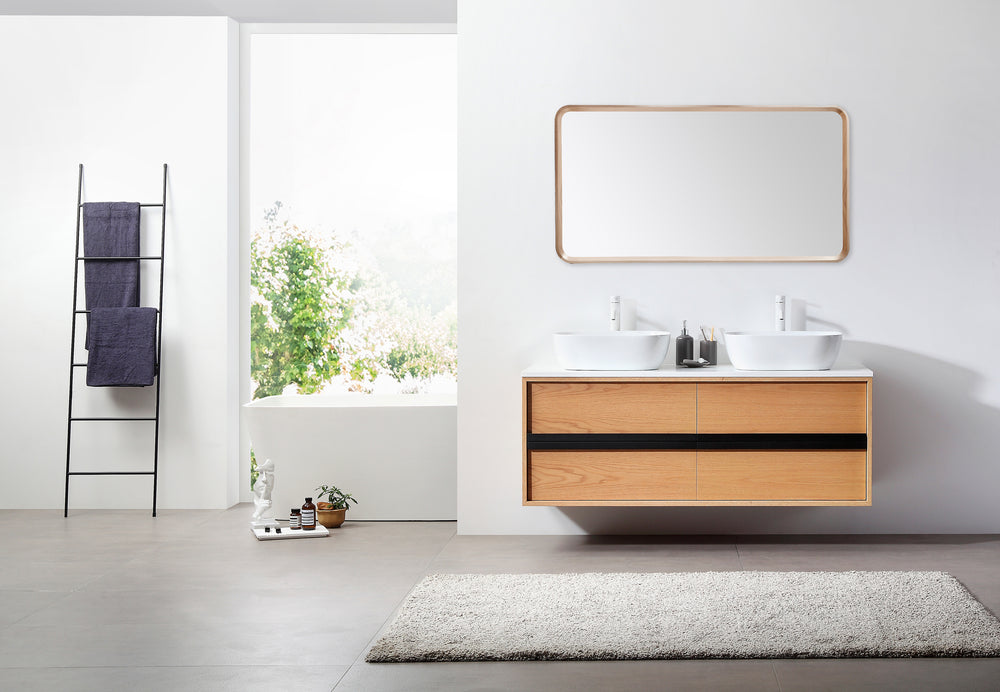 Mirror Vela 55-inch Whitewash Oak