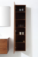 FIGURE 13" WALNUT WALL MOUNT MODERN BATHROOM SIDE CABINET