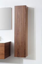 FIGURE 13" WALNUT WALL MOUNT MODERN BATHROOM SIDE CABINET