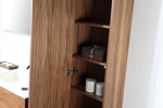 FIGURE 13" WALNUT WALL MOUNT MODERN BATHROOM SIDE CABINET