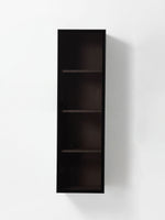 LUCE 13" CHESTNUT OAK/GLASS WALL MOUNT MODERN BATHROOM SIDE CABINET