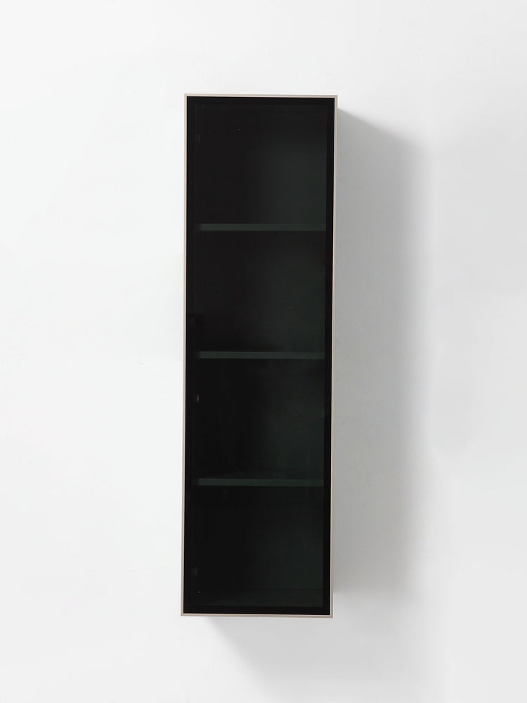 LUCE 13" FOREST GREEN/GLASS WALL MOUNT MODERN BATHROOM SIDE CABINET