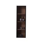 LUCE 13" WHITEWASH OAK/GLASS WALL MOUNT MODERN BATHROOM SIDE CABINET